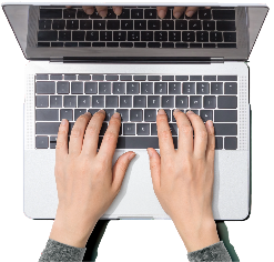 Man Typing on Laptop - Illustrating AppSys Global Work Environment